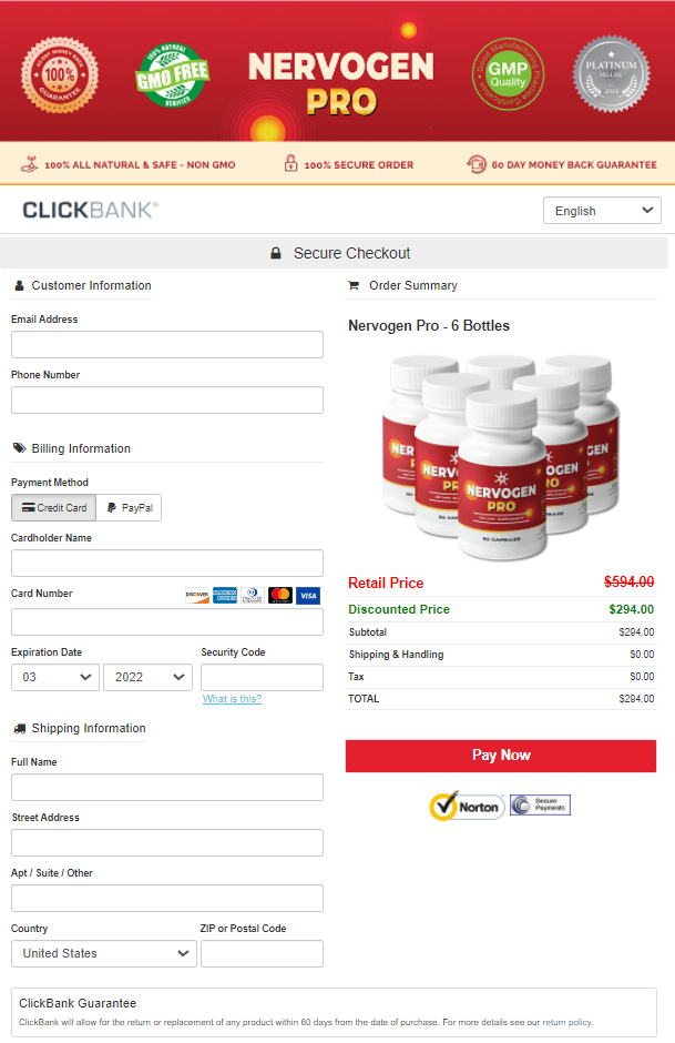 Nervogen Pro - Secure checkout