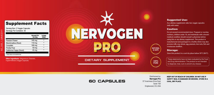 Nervogen Pro Supplement Facts